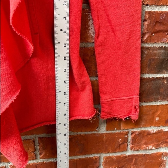 We The Free Womens Medium Orange Cascading Waterfall Cinched Back Cardigan - Picture 8 of 9